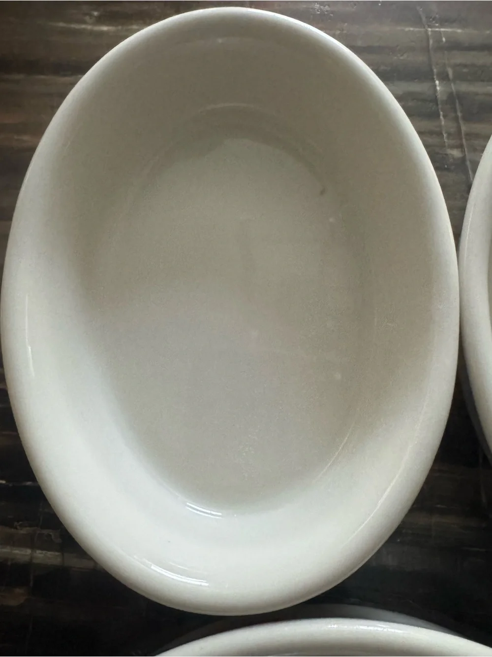 5-Piece White Ceramic Oval Ramekin Set for Baking and Serving